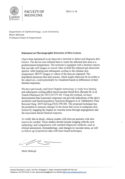 Lund University Validation Letter